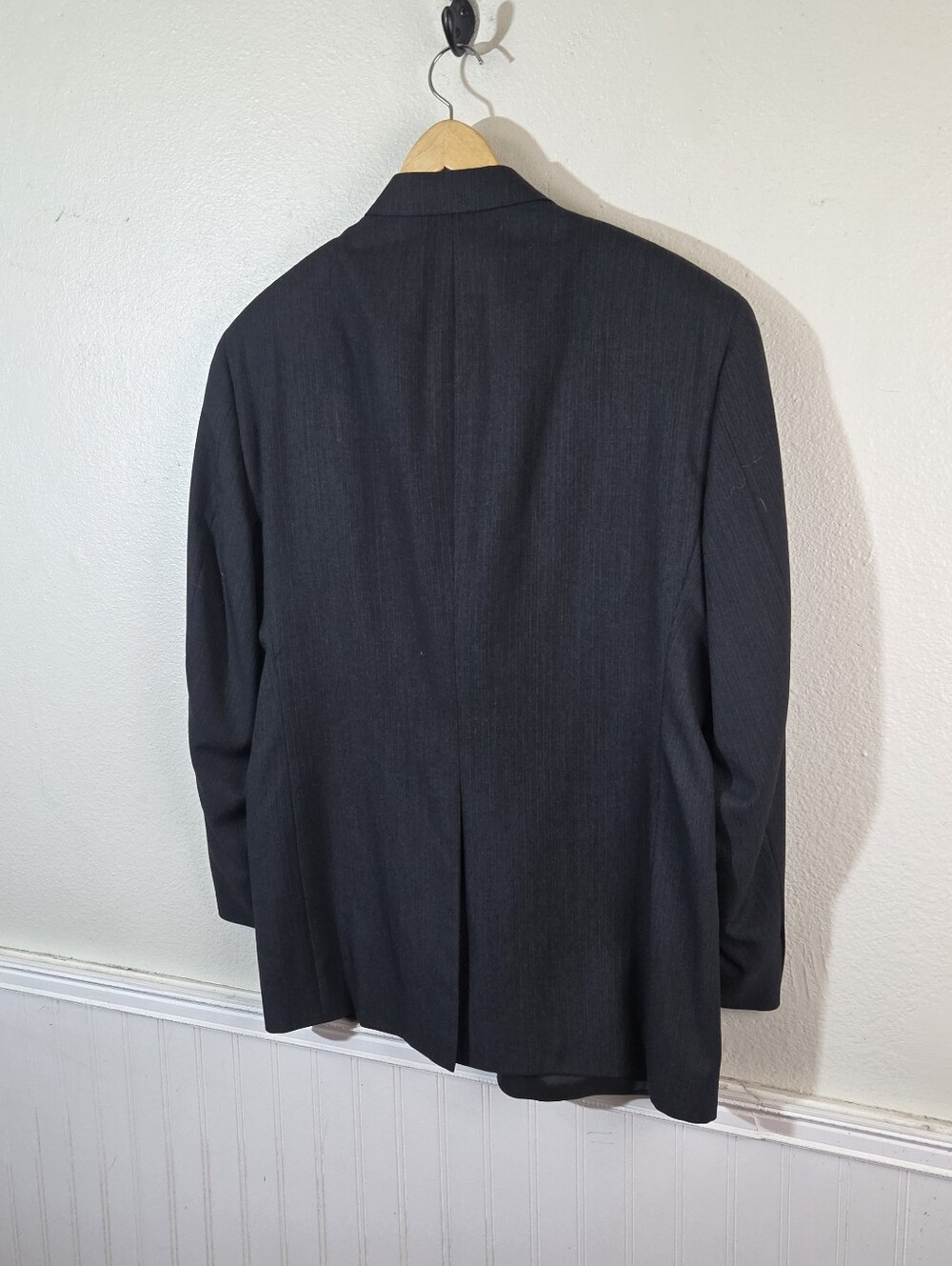 Vintage Tommy Hilfiger Blazer Sport Coat Mens 43R Gray Pure Wool USA Made - Picture 6 of 11